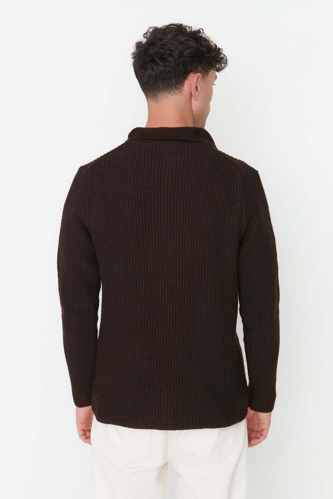 

Кардиган мужской Trendyol TMNAW20HI0020 коричневый L, trendyol TMNAW20HI0020