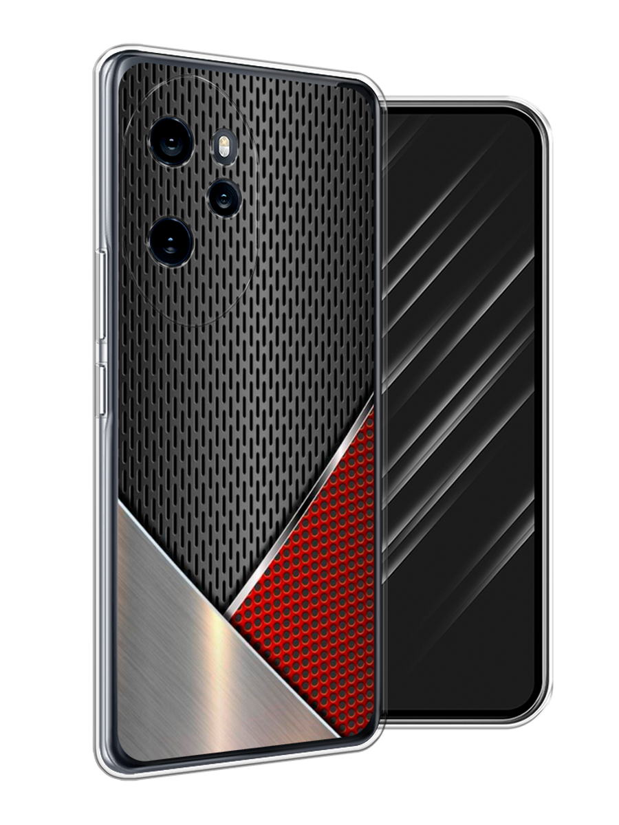 

Чехол Awog на Honor 100 Pro "Стальной металл", Черный;красный;серебристый, 6122850-1
