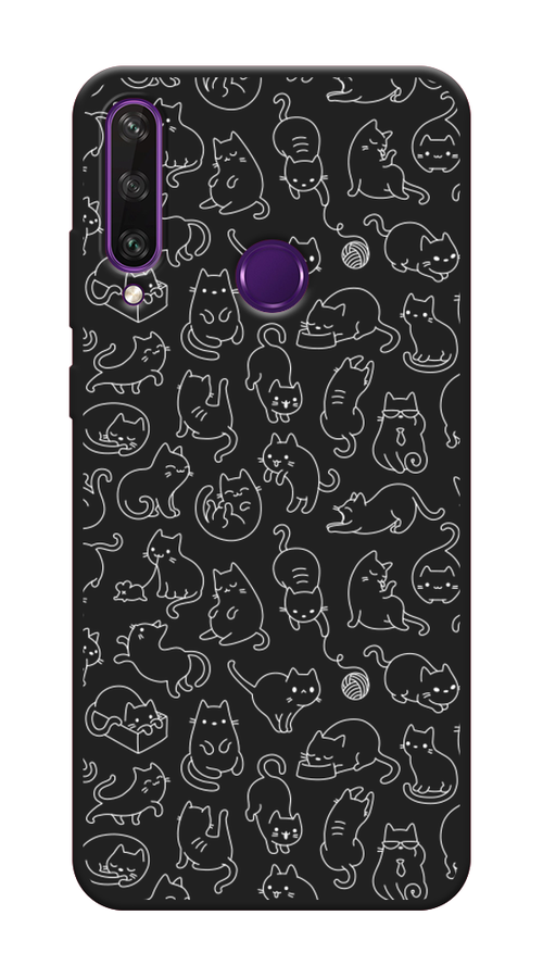 

Чехол Awog на Huawei Y6p "Шкодливые котики", Черный;белый;серый, 6103252-1
