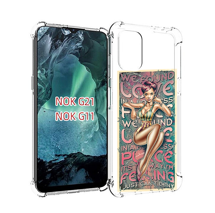 

Чехол Mypads Постер-Рианна Для Nokia G11/G21, Прозрачный, Tocco