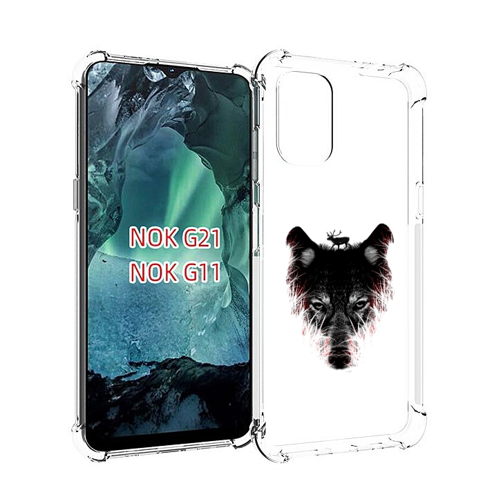 

Чехол Mypads Волк В Траве Для Nokia G11/G21, Прозрачный, Tocco