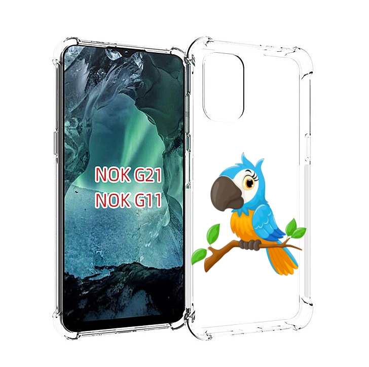 

Чехол Mypads Попугайчик Детский Для Nokia G11/G21, Прозрачный, Tocco