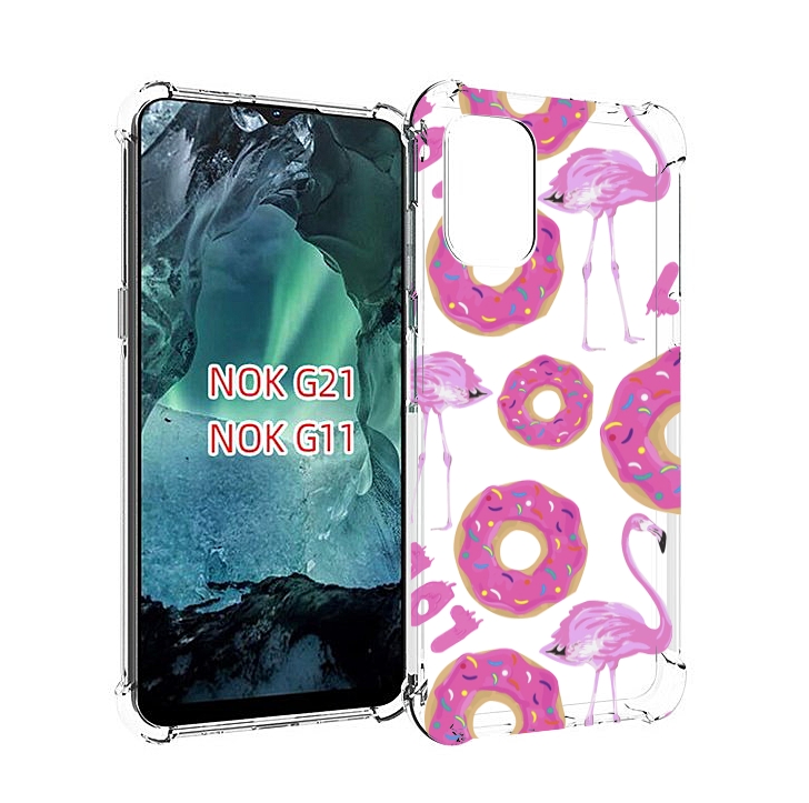 

Чехол Mypads Пончики-Фламинго Для Nokia G11/G21, Прозрачный, Tocco