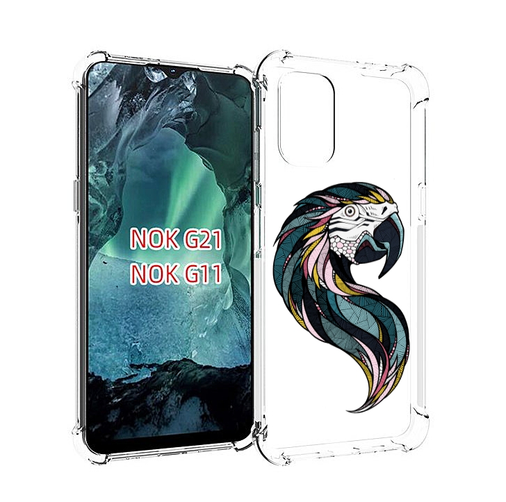 

Чехол Mypads Полупопугай Для Nokia G11/G21, Прозрачный, Tocco