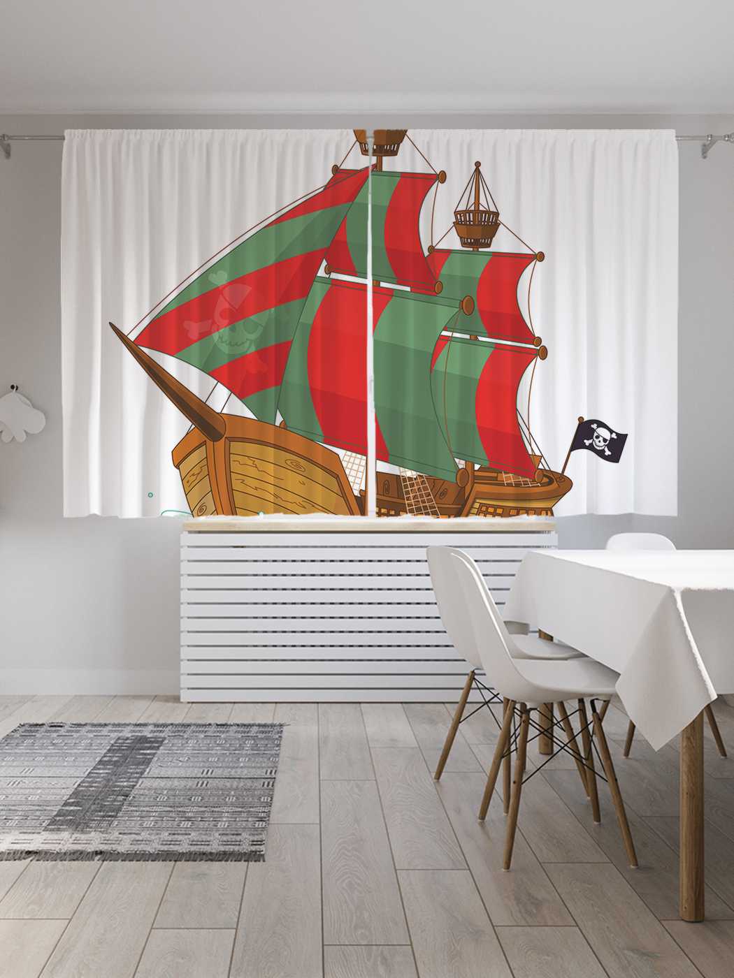 

Шторы JoyArty "Пиратский парусник с вороньими гнездами" Oxford DeLux, 2 полотна 145x180 см, Пиратский парусник с вороньими гнездами