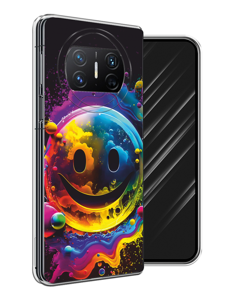 

Чехол Awog на Huawei Mate X3 "Кислотный смайл", Фиолетовый;желтый;синий, 6122450-1