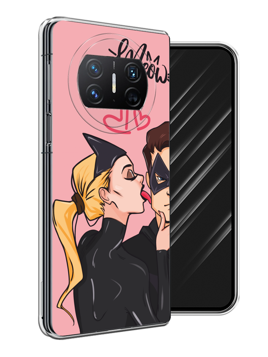 

Чехол Awog на Huawei Mate X3 "Kiss of Cat Woman", Розовый;черный;бежевый, 6122450-1