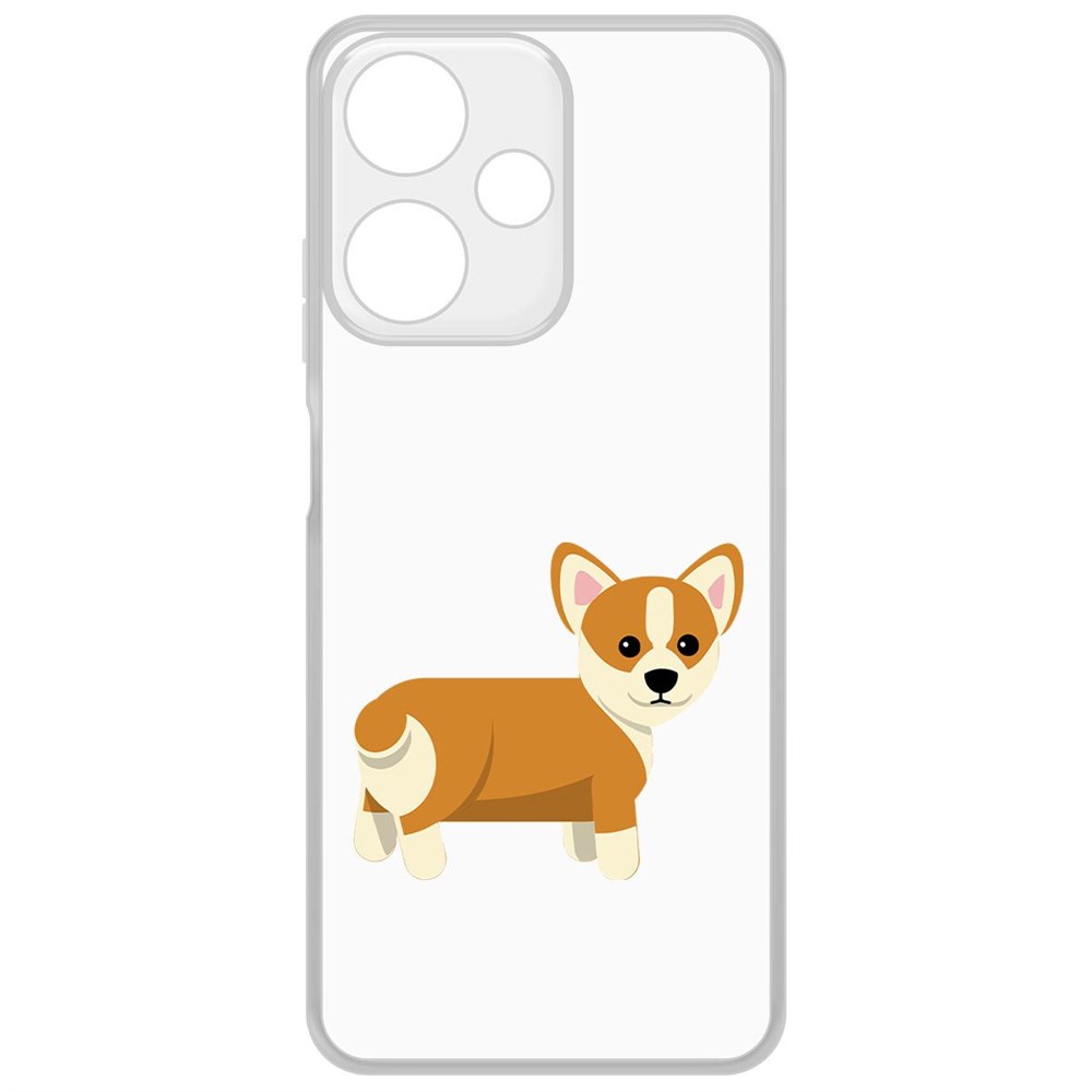 

Чехол-накладка Krutoff Clear Case Рисованный корги вид 1 для INFINIX Hot 30 Play, Прозрачный