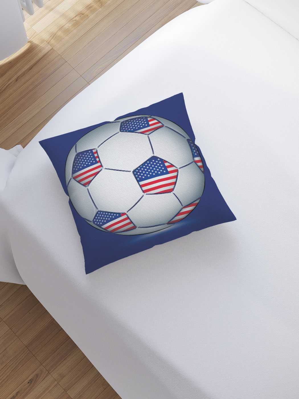 фото Наволочка декоративная joyarty "мяч футбольный америка" на молнии, 45x45 см