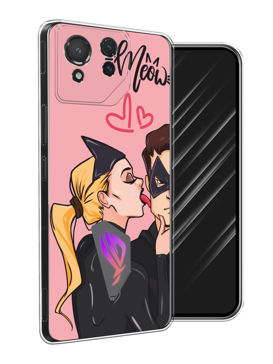 

Чехол Awog на Asus ROG Phone 8 "Kiss of Cat Woman", Розовый;черный;бежевый, 45150-1