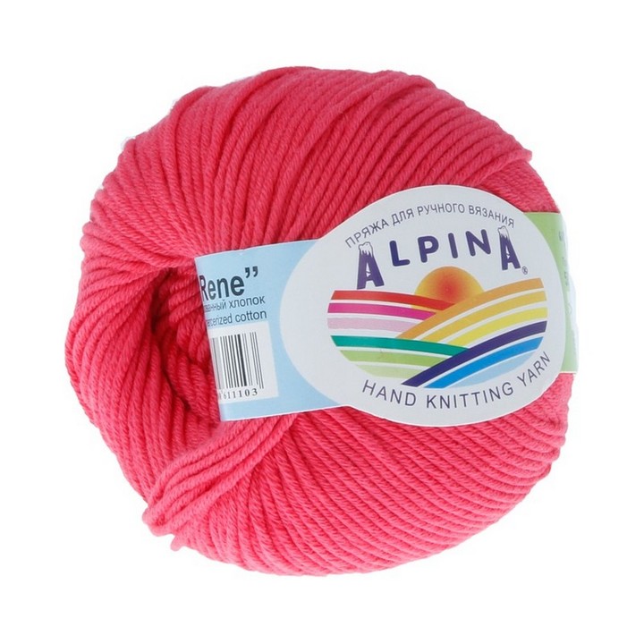 

Пряжа ALPINA RENE 10 шт. в упак. цвет яр.розовый RENE-581, 105 м от