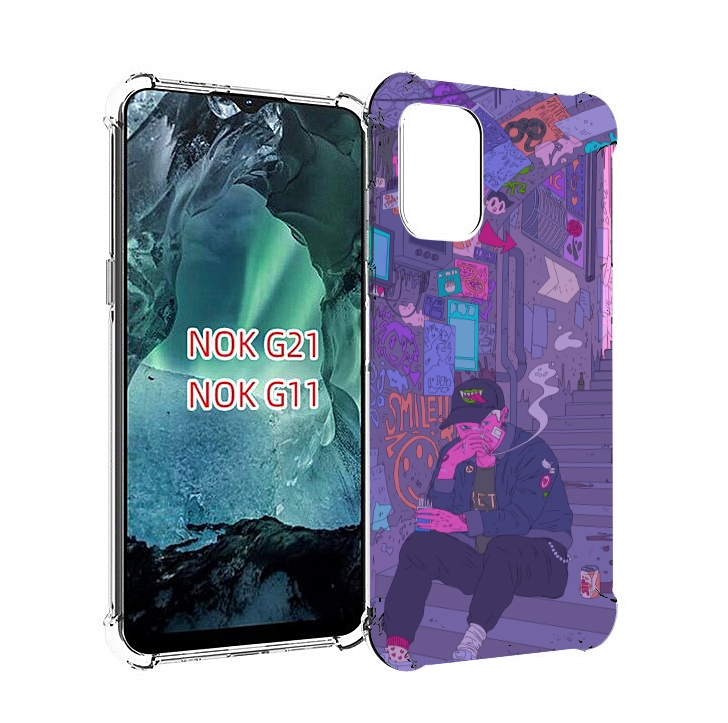 

Чехол Mypads Парень В Подъезде Мультик Для Nokia G11/G21, Прозрачный, Tocco