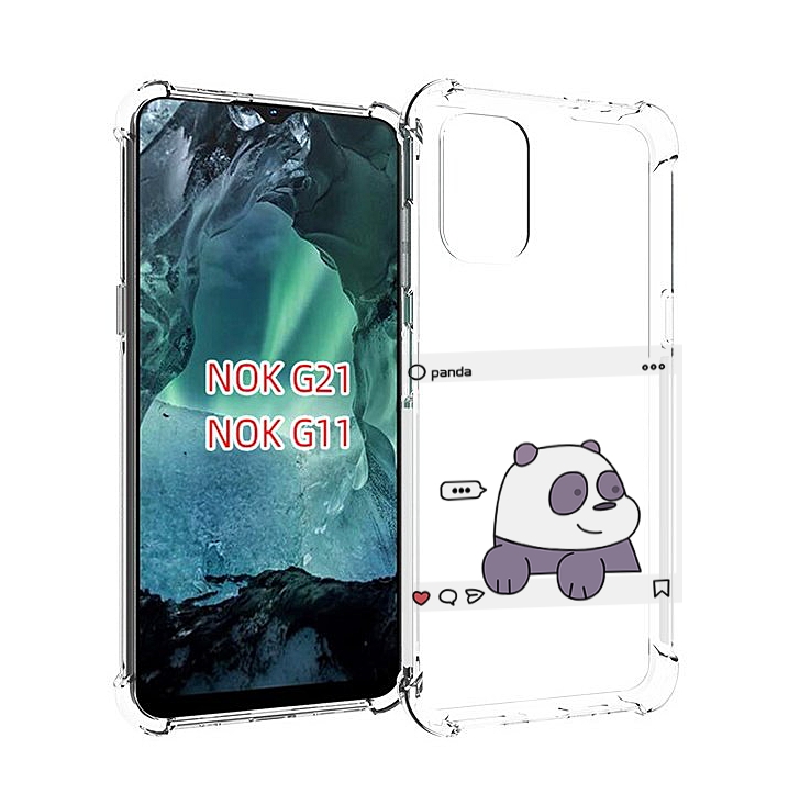 

Чехол Mypads Пандочка-Фотка Для Nokia G11/G21, Прозрачный, Tocco