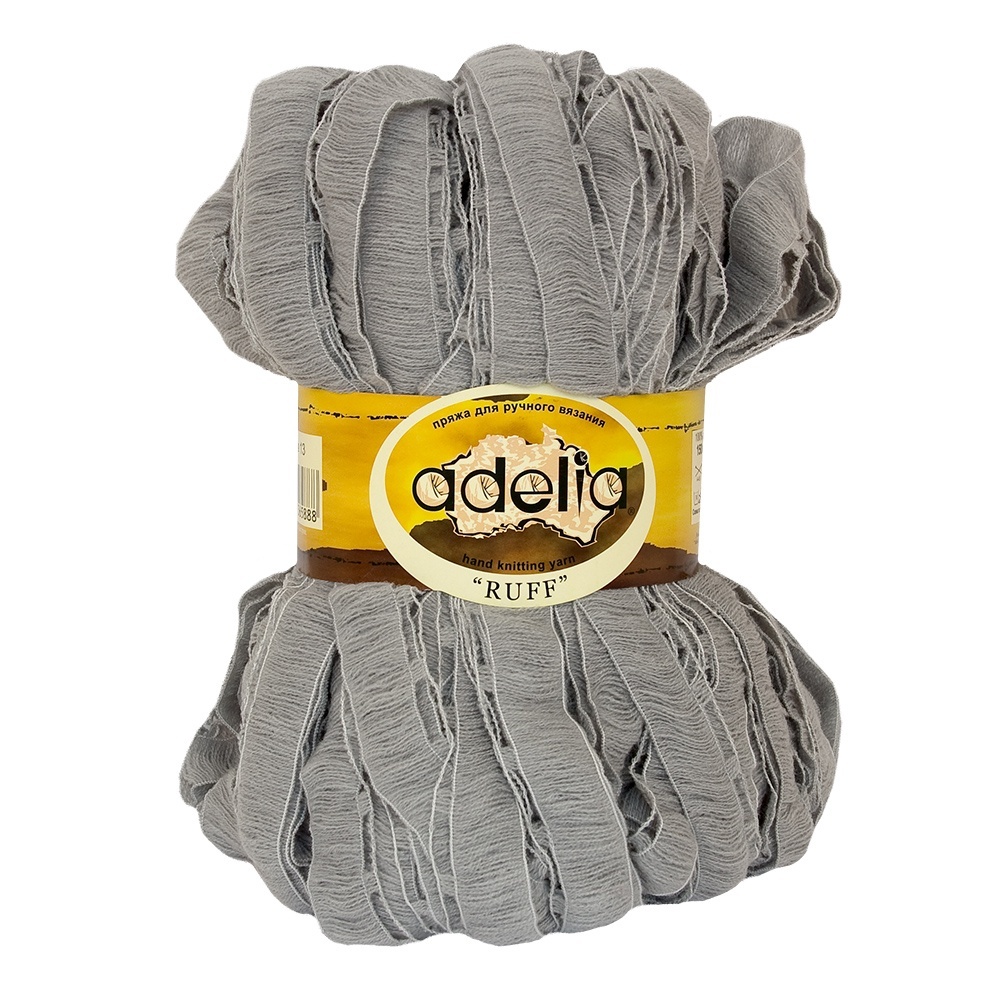 

Пряжа Adelia Ruff акрил, 2х150 г, 60 м+/-3 м, №13 светлый серый, Ruff