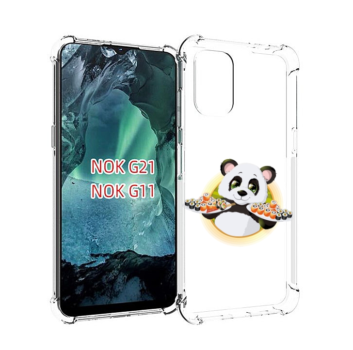 Чехол Mypads Панда-С-Суши Для Nokia G11/G21