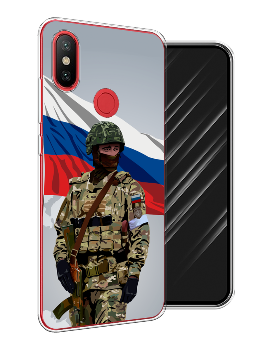 

Чехол Awog на Xiaomi Mi 6X/A2 "Солдат с флагом", Белый;синий;красный;зеленый, 33250-1