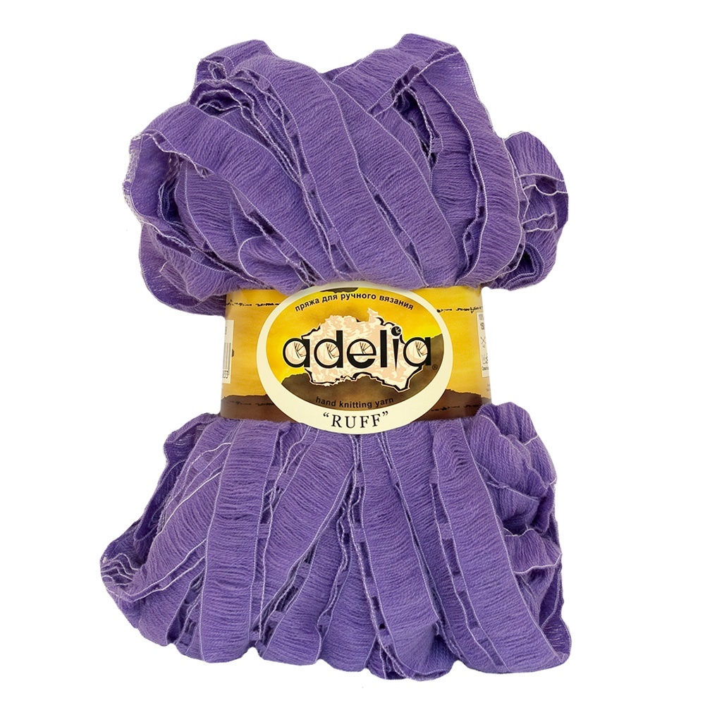 

Пряжа Adelia Ruff акрил, 2х150 г, 60 м+/-3 м, №08 сиреневый, Фиолетовый, Ruff
