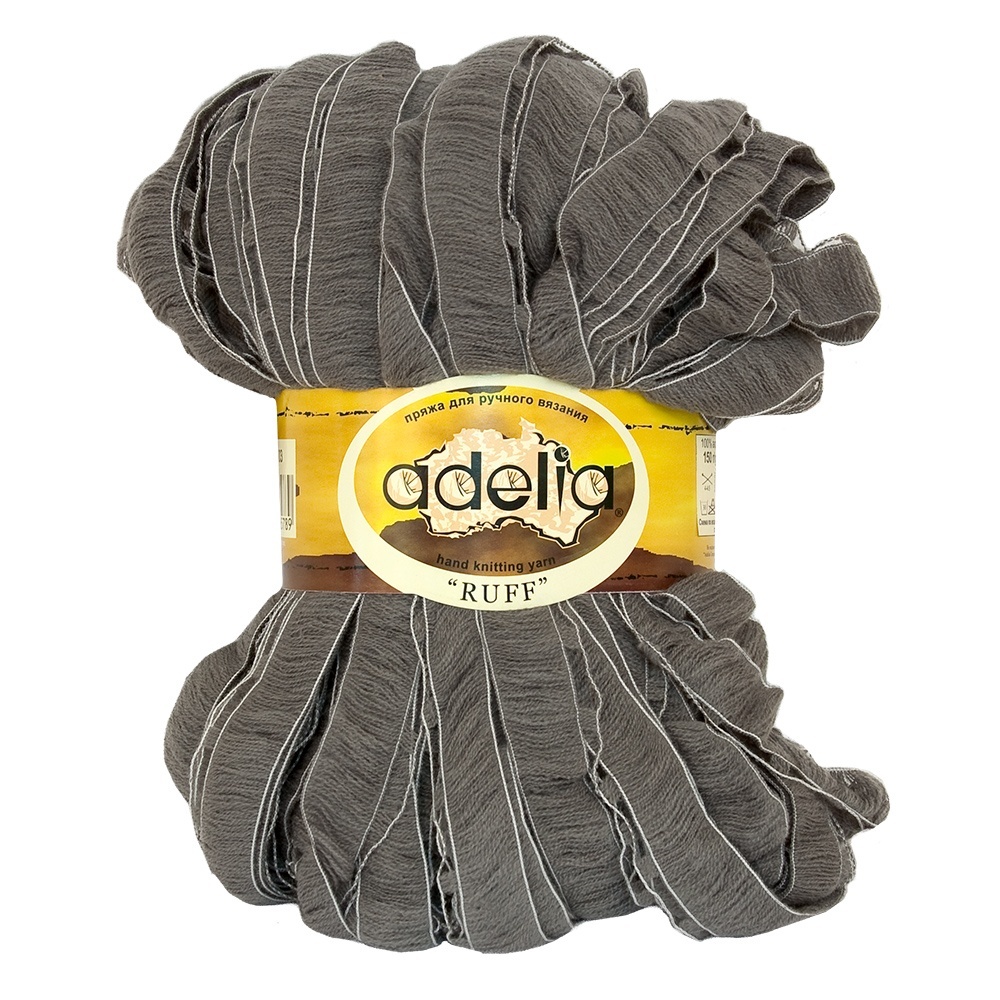 

Пряжа Adelia Ruff акрил, 2х150 г, 60 м+/-3 м, №03 серый, Ruff
