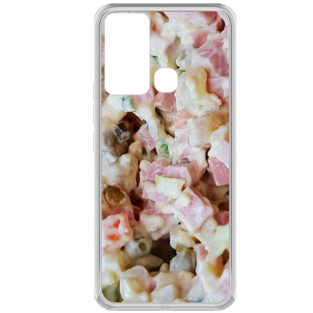 

Чехол-накладка Krutoff Clear Case Оливье для Infinix Hot 12i