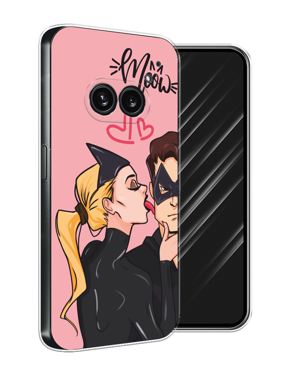 

Чехол Awog на Nothing Phone 2a "Kiss of Cat Woman", Розовый;черный;бежевый, 3300350-1
