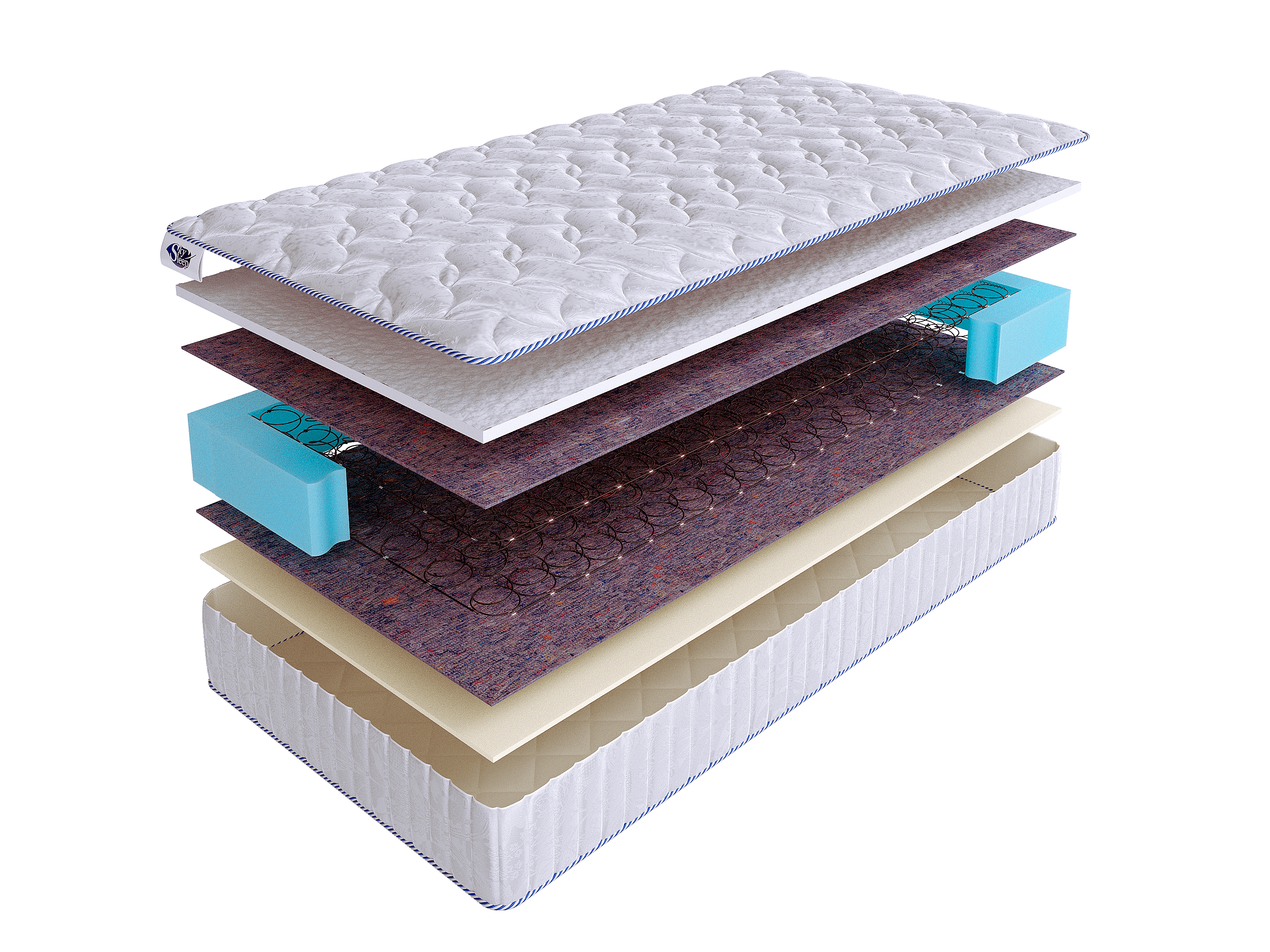 

Матрас SkySleep LIKE 3 BS 220x170, Белый, LIKE 3 BS