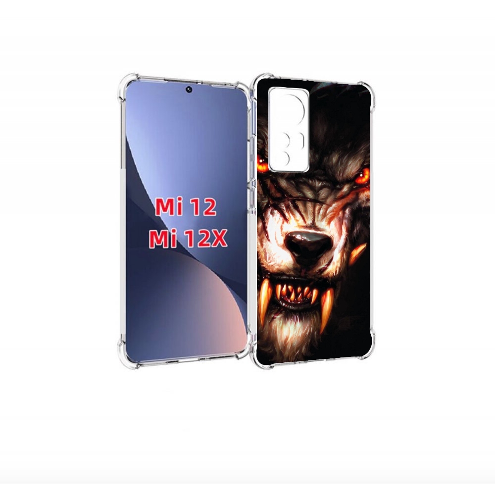 

Чехол бампер MyPads злой голодный волк мужской для Xiaomi 12., Прозрачный, Tocco