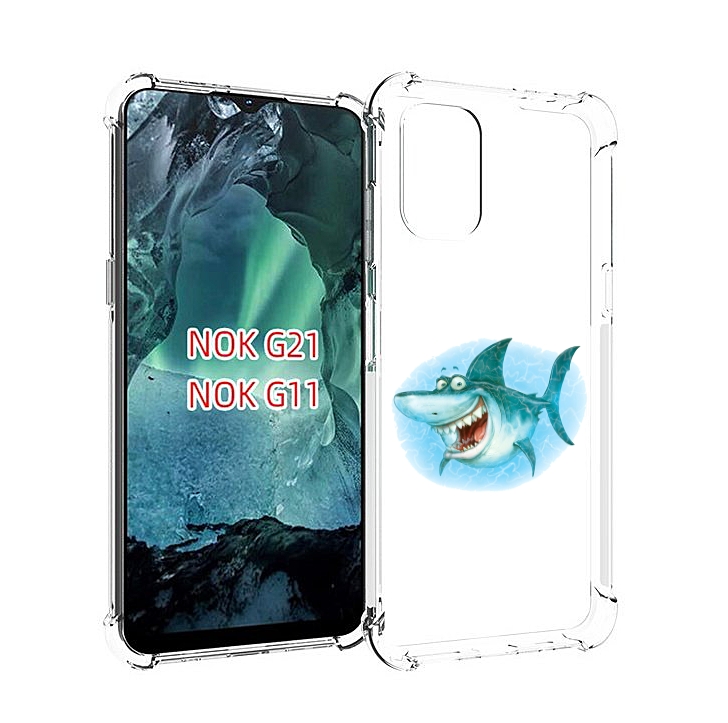 

Чехол Mypads Веселая Акула Для Nokia G11/G21, Прозрачный, Tocco