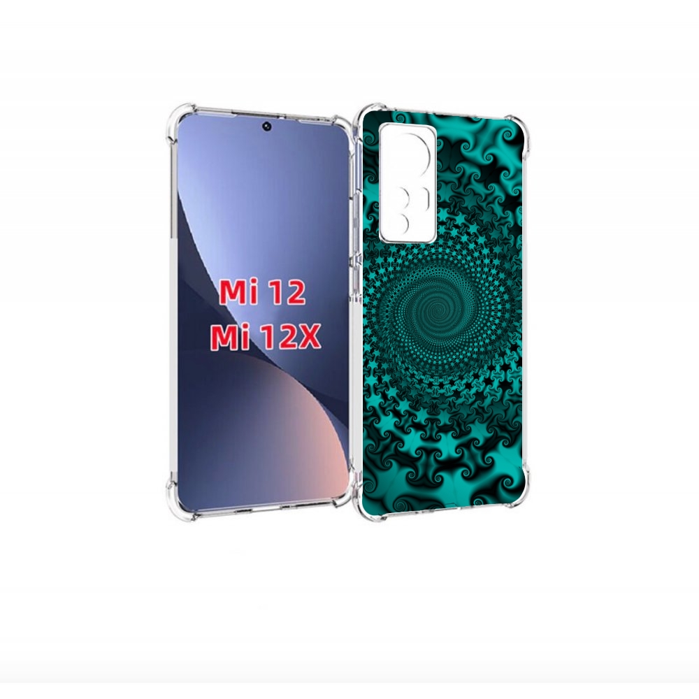 

Чехол бампер MyPads зеленый-гипноз для Xiaomi 12., Прозрачный, Tocco