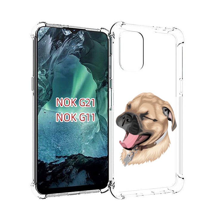 

Чехол Mypads Очень-Довольная-Собака Для Nokia G11/G21, Прозрачный, Tocco