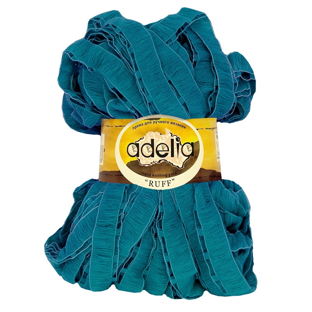 

Пряжа Adelia Ruff акрил, 2х150 г, 60 м+/-3 м, №22 темно голубой, Ruff