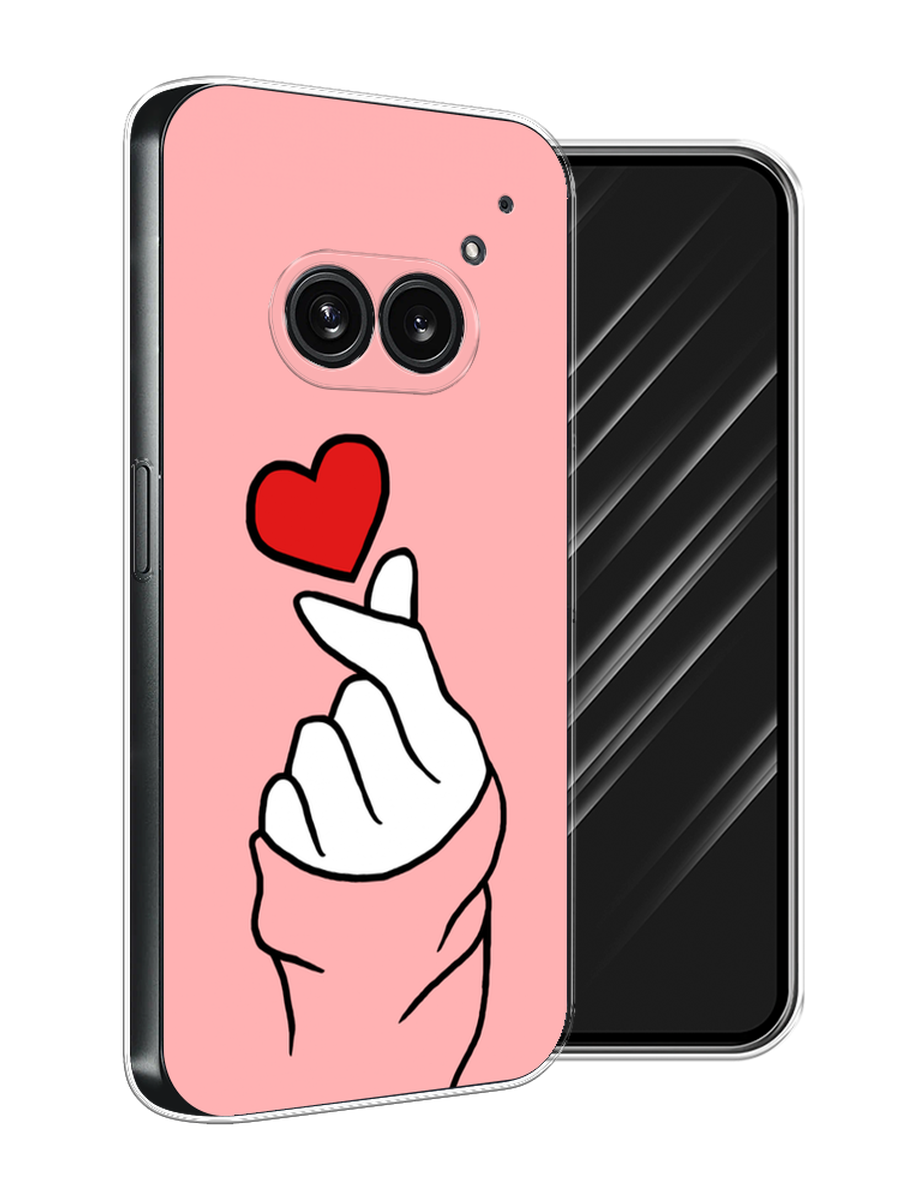 

Чехол Awog на Nothing Phone 2a "Милое сердечко", Белый;красный;черный, 3300350-1