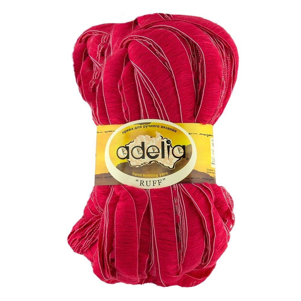 

Пряжа Adelia Ruff акрил, 2х150 г, 60 м+/-3 м, №19 темно розовый, Ruff