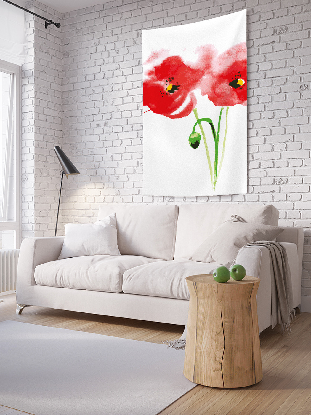 

Вертикальное фотопанно на стену JoyArty Два мака 150x200 см, Два мака