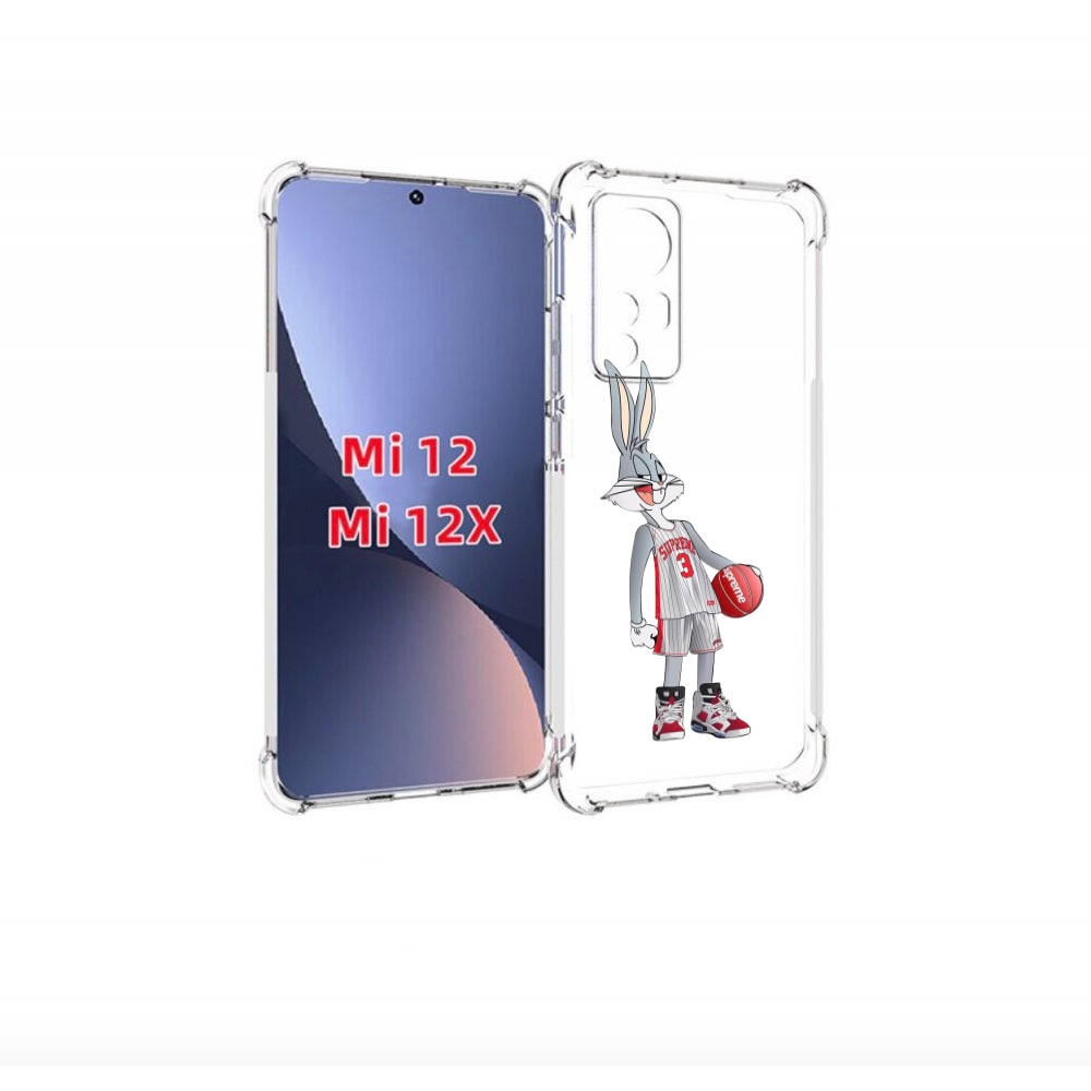 

Чехол бампер MyPads заяц-баскетболист женский для Xiaomi 12., Прозрачный, Tocco