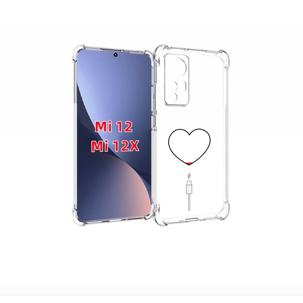

Чехол бампер MyPads зарядка-сердца для Xiaomi 12., Прозрачный, Tocco