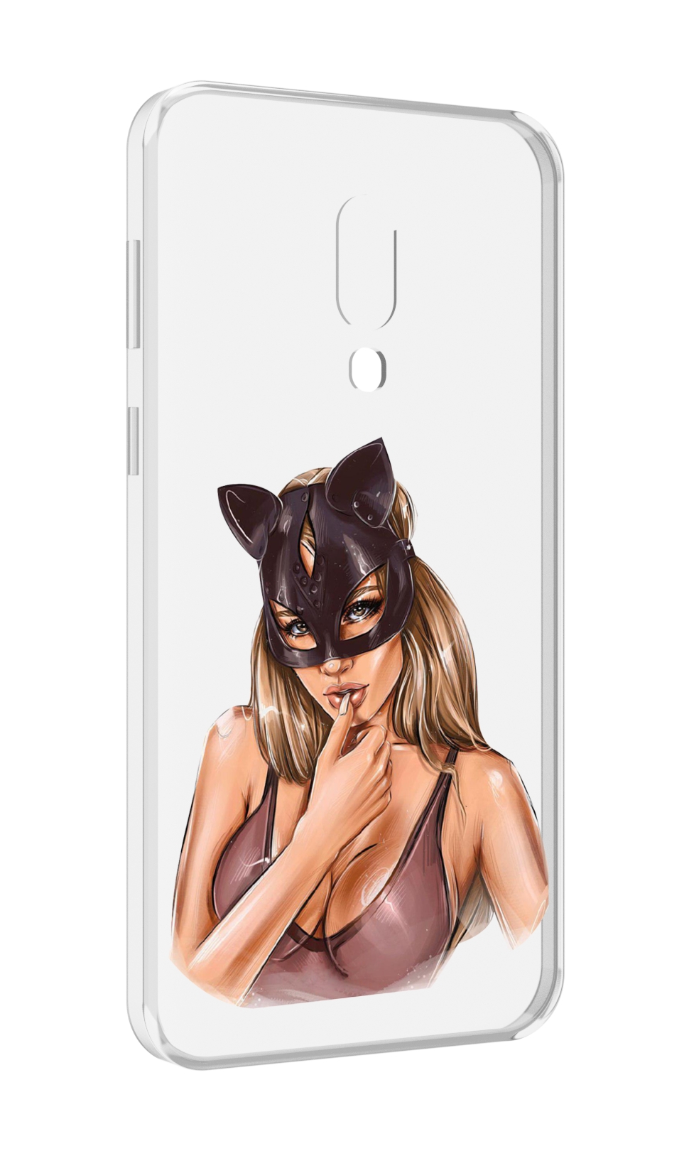 Чехол MyPads девушка-в-купальнике-с-маской-кошки женский для Meizu 16 Plus / 16th Plus