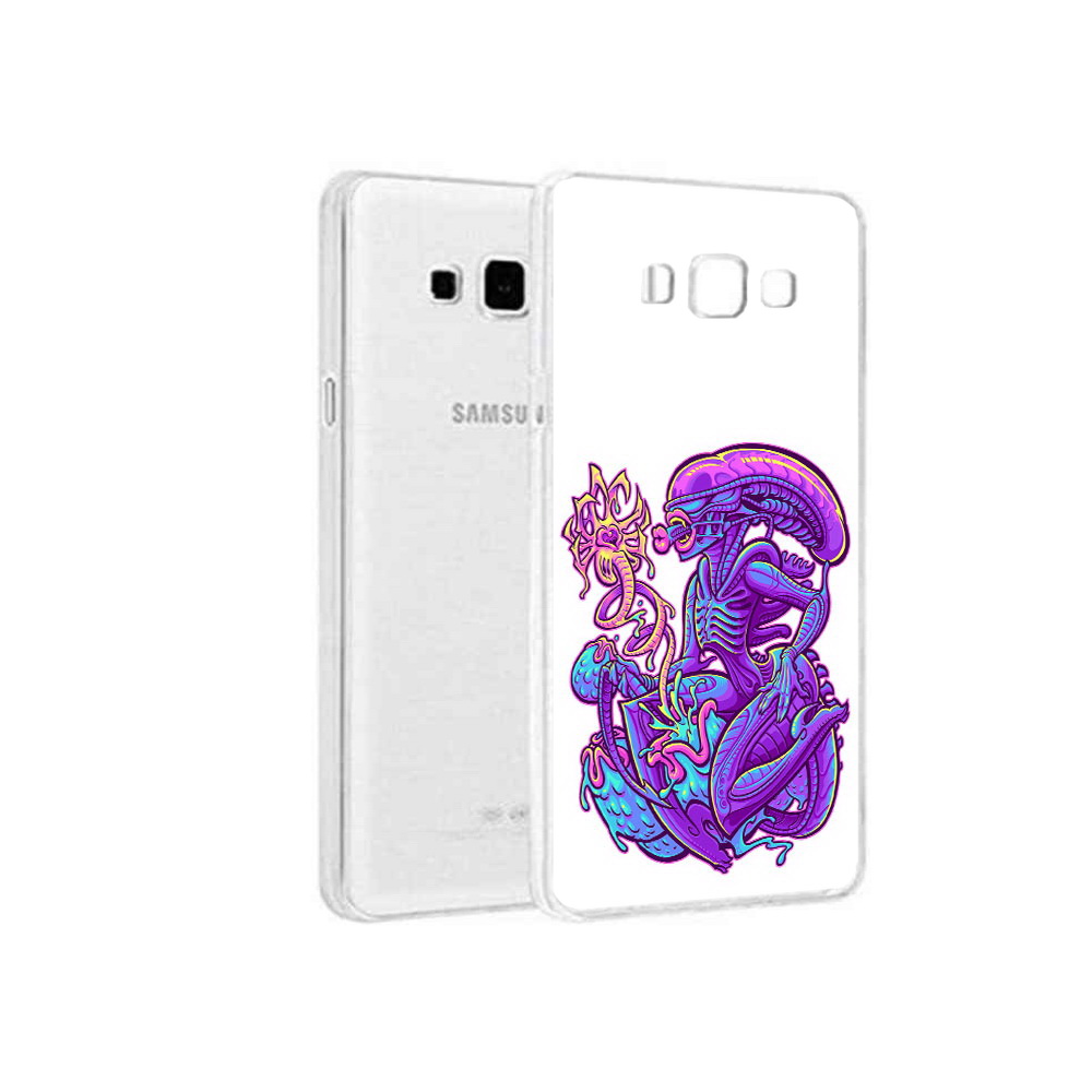 

Чехол MyPads Tocco для Samsung Galaxy A8 чужой фиолетовый цвет, Прозрачный, Tocco