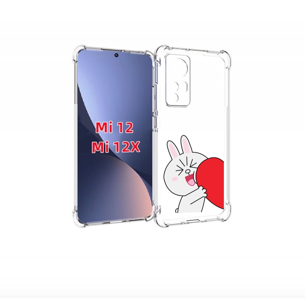 

Чехол бампер MyPads зайчик-с-полуседрцем для Xiaomi 12., Прозрачный, Tocco