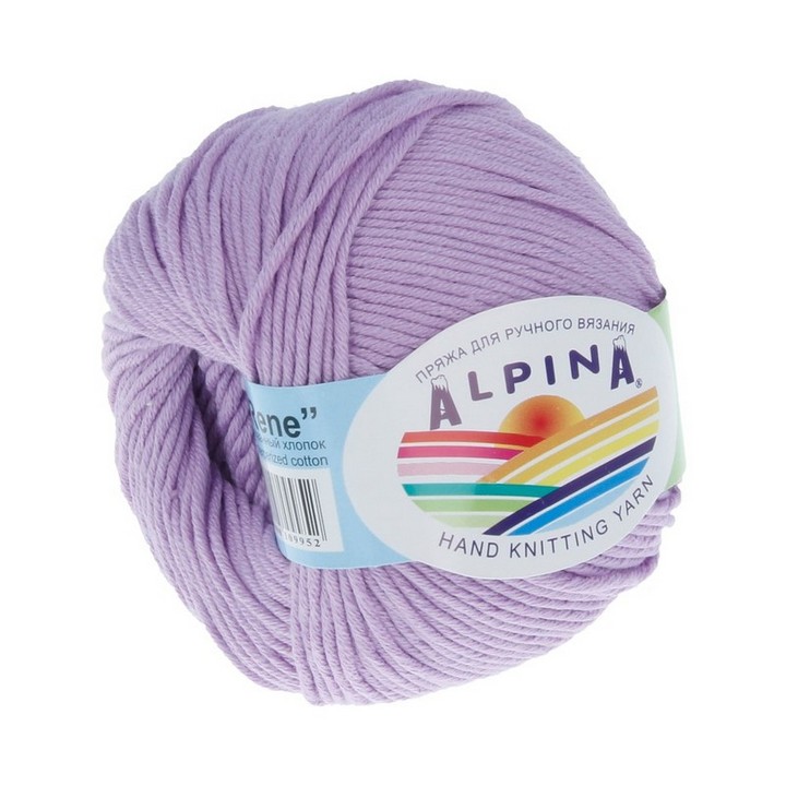 

Пряжа ALPINA RENE 10 шт. в упак. цвет сиреневый RENE-053, 105 м от, Фиолетовый