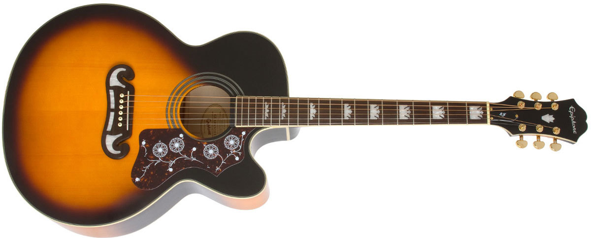 

Электрогитара EPIPHONE EJ-200SCE Vintage Sunburst (w/ Fishman PreSys), санбёрст