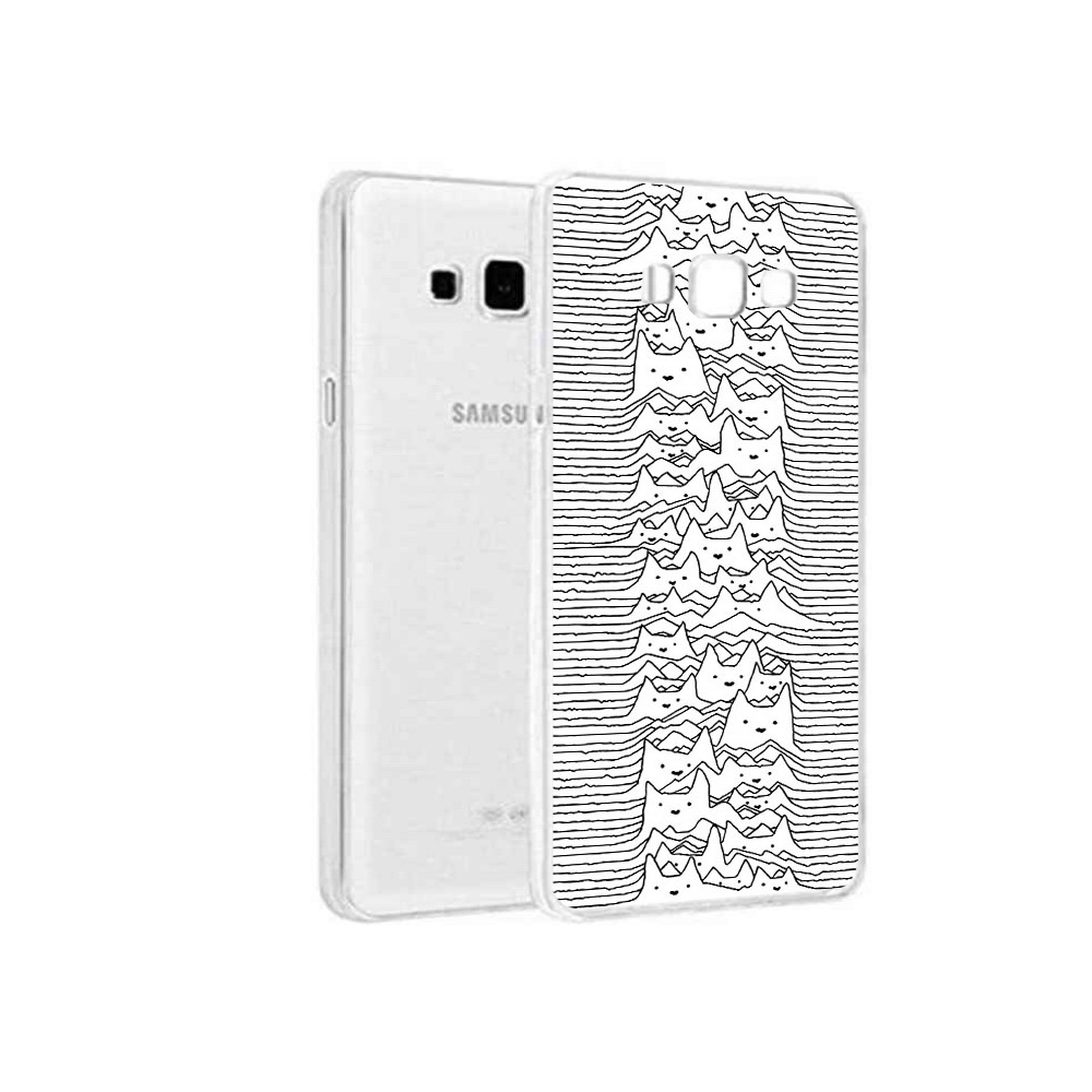 

Чехол MyPads Tocco для Samsung Galaxy A8 черно белые коты 3D, Прозрачный, Tocco