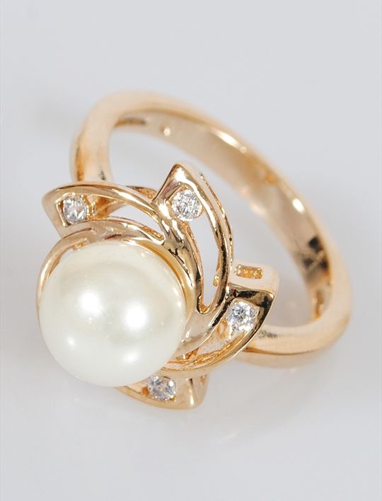 

Кольцо из бижутерного сплава р.  Lotus Jewelry 3032R-10fwp, жемчуг искусственный/циркон, 3032R-10fwp