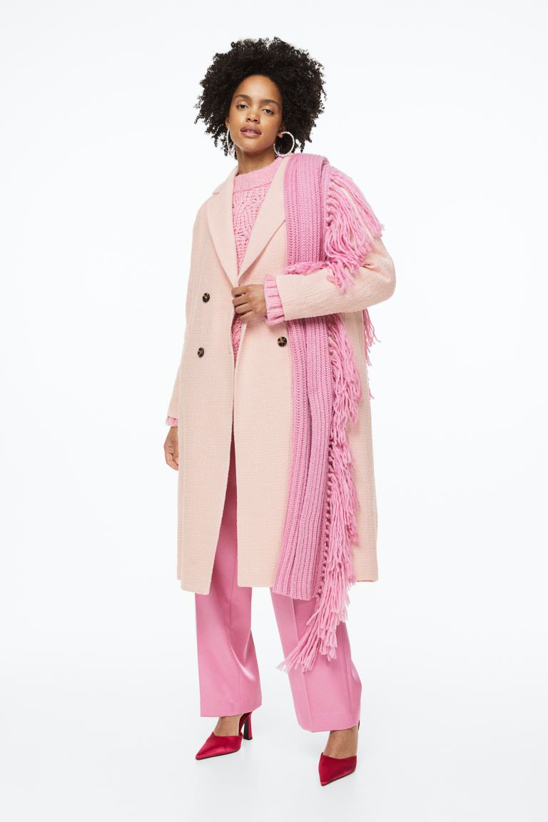 Пальто женское H&M 1122086003 розовое XL (доставка из-за рубежа)