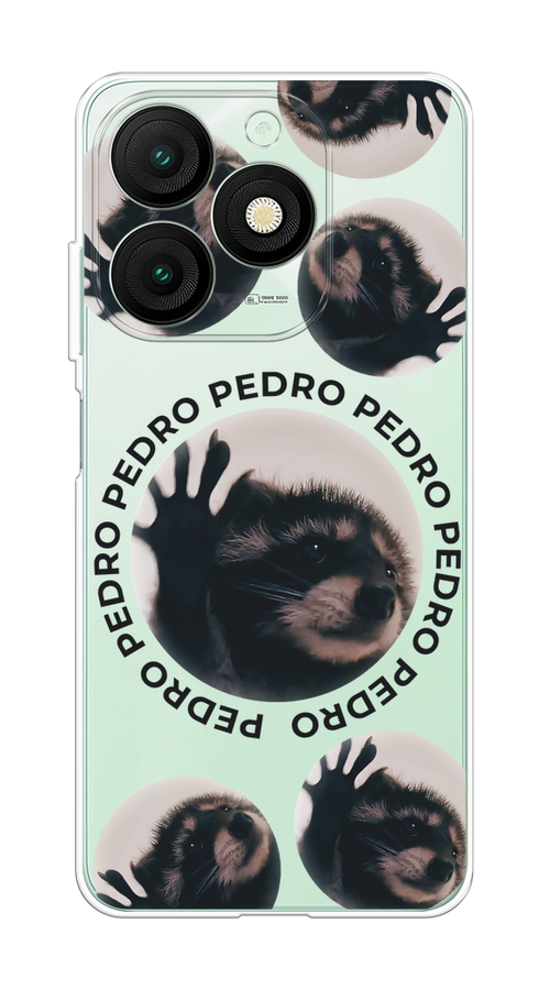 

Чехол на Itel A50 "Pedro енот", Черный;бежевый;прозрачный, 3202250-1