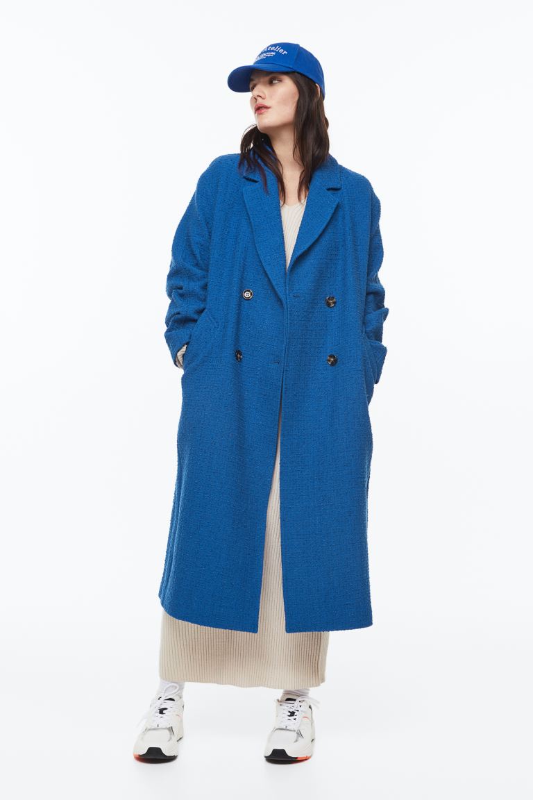 Пальто женское H&M 1122086001 голубое S (доставка из-за рубежа)