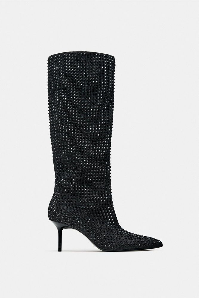 

Сапоги женские ZARA 13081310 черные 35 EU, Черный, 13081310