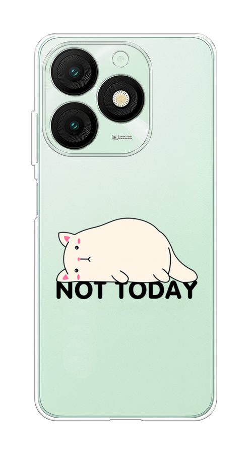 

Чехол на Itel A50 "Cat not today", Белый;розовый;черный, 3202250-1