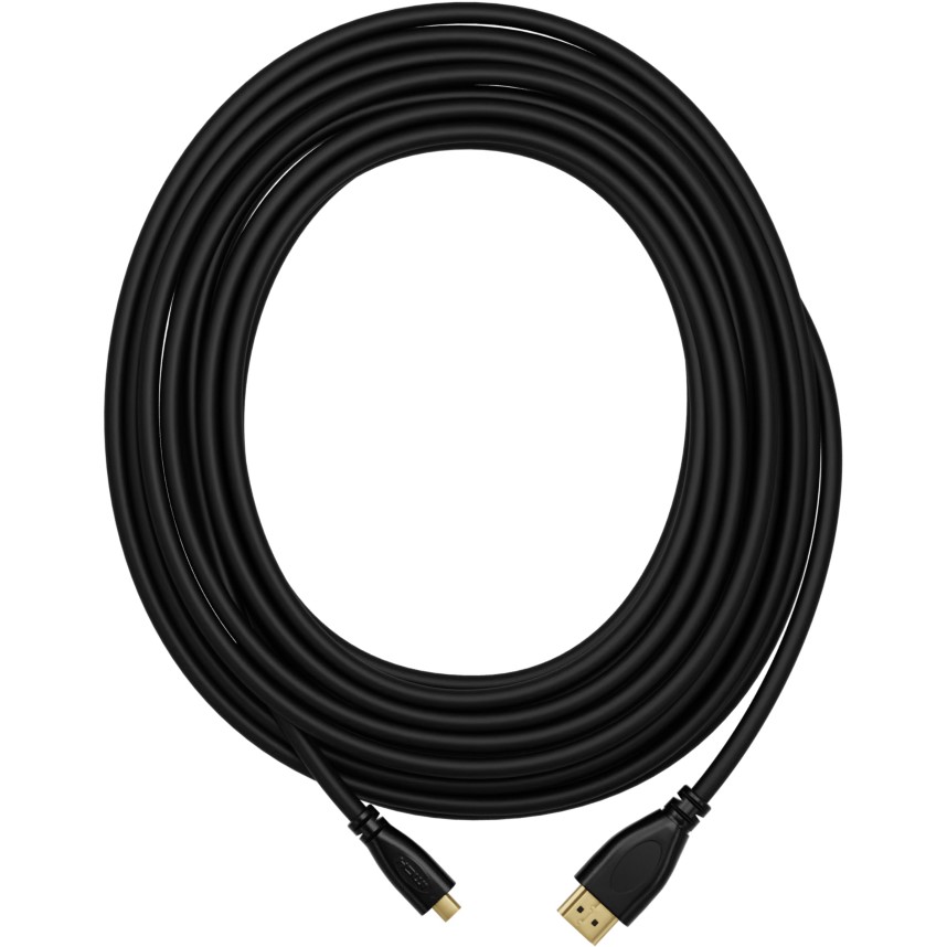

Кабель-переходник GSMIN HD15 HDMI M - Micro HDMI M 10 м Black, Черный