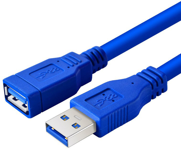 фото Кабель-удлинитель gsmin a84 usb 3.0 (m) - usb 3.0 (f) (1,5 м) (синий)