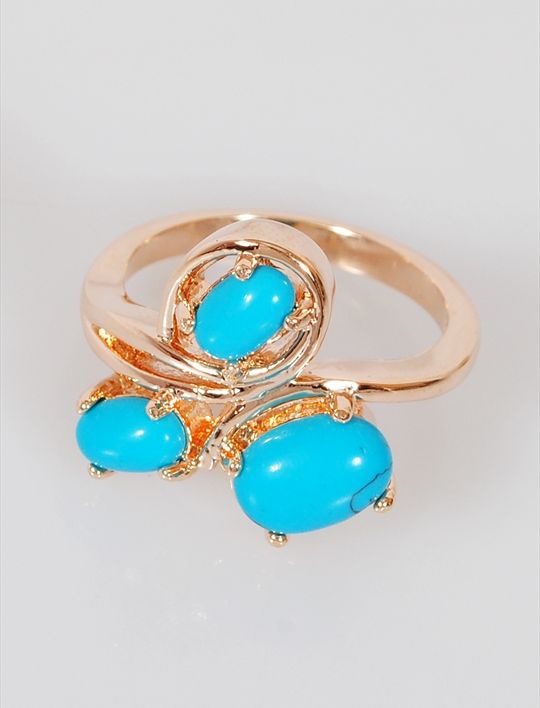 

Кольцо из бижутерного сплава р. 16 Lotus Jewelry 3031R-18tq, бирюза, 3031R-18tq